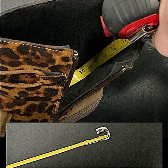 EUC Mid-Calf Leopard Animal Print Faux Suede Thick Heel Platform Fashion Boots - Picture 11 of 15